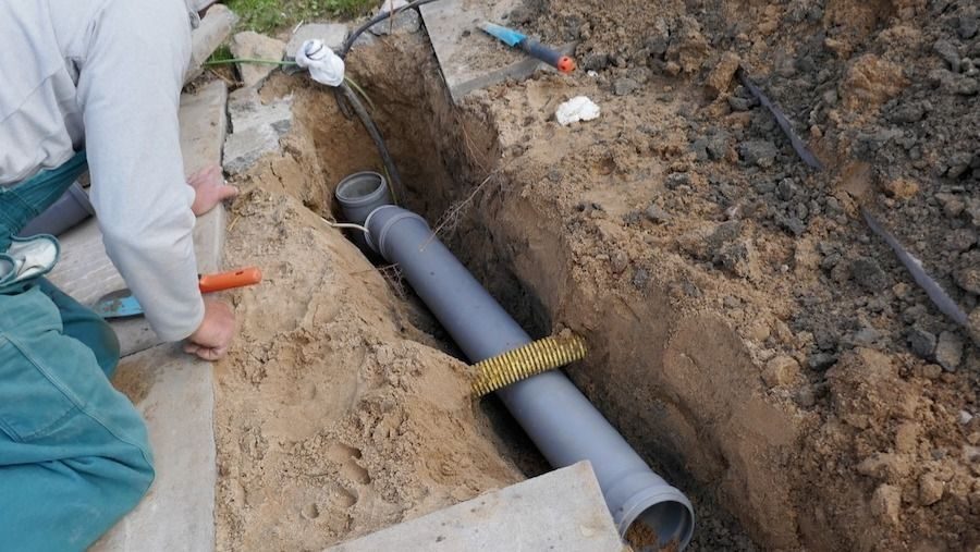 Sewer line work